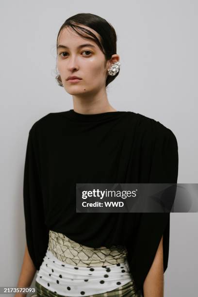 Backstage at Acne Studios RTW Spring 2025 as part of Paris Ready to Wear Fashion Week held at Observatoire de Paris on September 25, 2024 in Paris,...
