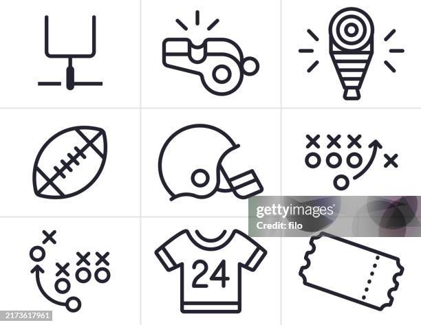 american football symbols and icons - afl umpire whistle stock illustrations