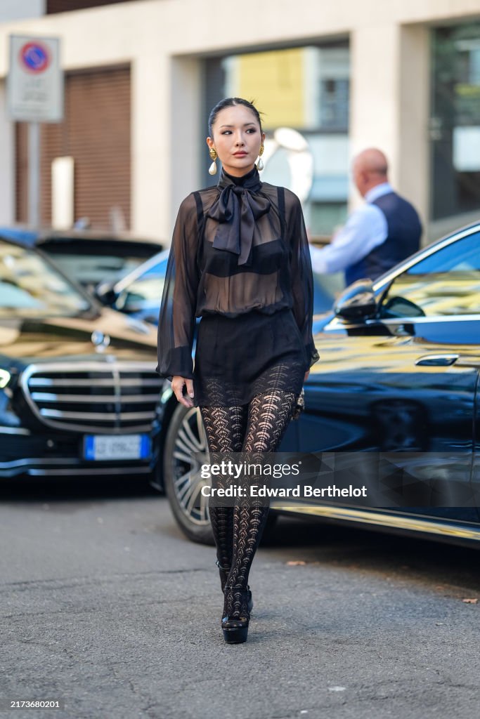 Street Style - Day 5 - Milan Fashion Week - Womenswear Spring/Summer 2025