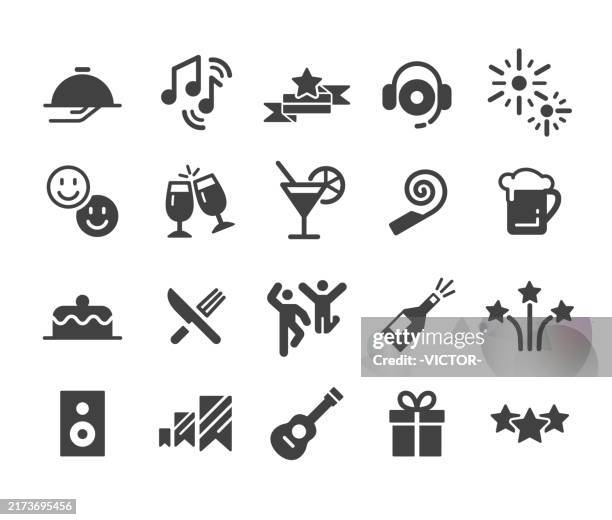 party icons - classic series - party popper illustration stock illustrations