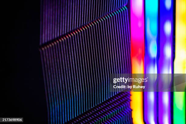 led lights inside a personal computer - game programming stock pictures, royalty-free photos & images