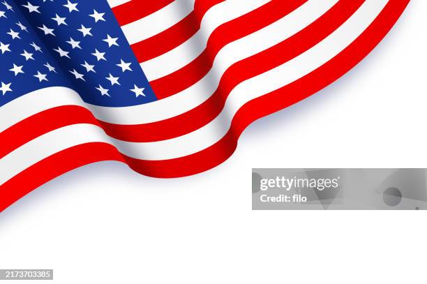 flag patriotic election independence day veteran's day usa modern abstract background - corner stock illustrations