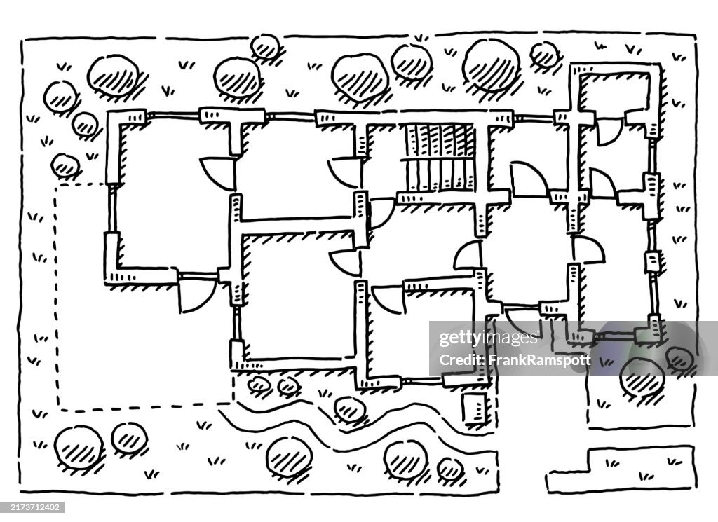 Floor Plan Property Drawing High-Res Vector Graphic - Getty Images