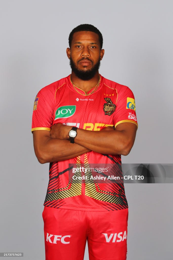 Knight Rider Jordan Chris Jordan of Trinbago Knight Riders during a portrait session as ...