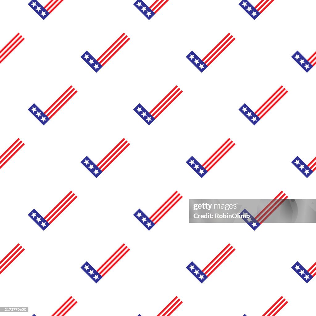 Check Pattern America American Flags Check Marks Seamless Pattern High-Res Vector Graphic ...