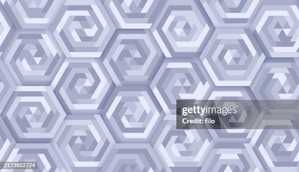 gray seamless hexagon color tileable background pattern - marble tile background stock illustrations