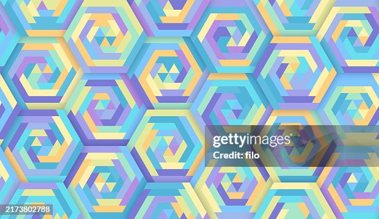 Hexagonal Color Seamless Hexagon Color Tileable Background Pattern High-Res Vector ...