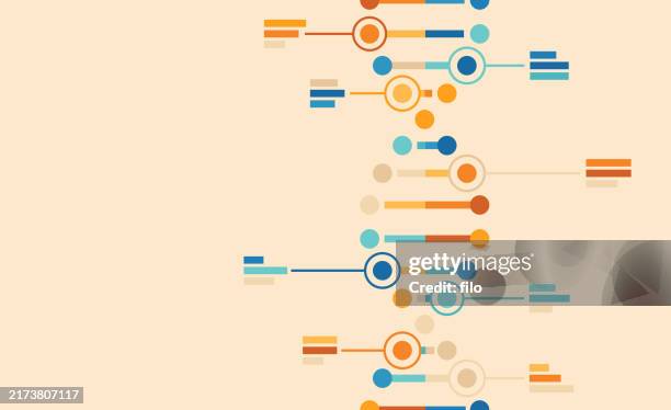 stockillustraties, clipart, cartoons en iconen met modern science dna statistics helix background - crispr