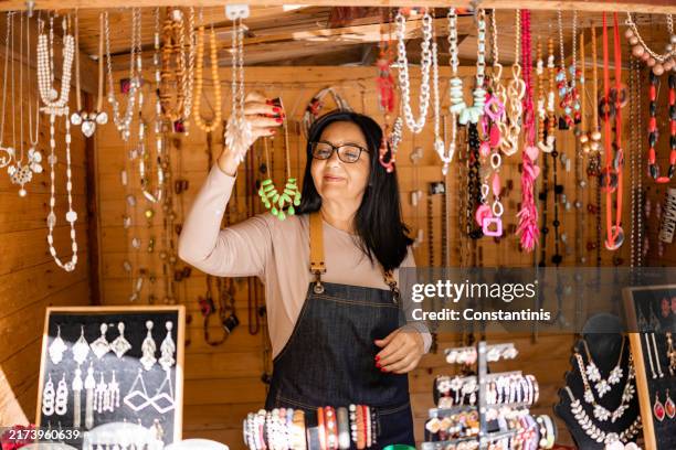 the heart of handmade jewelry - jewellery shop stock pictures, royalty-free photos & images