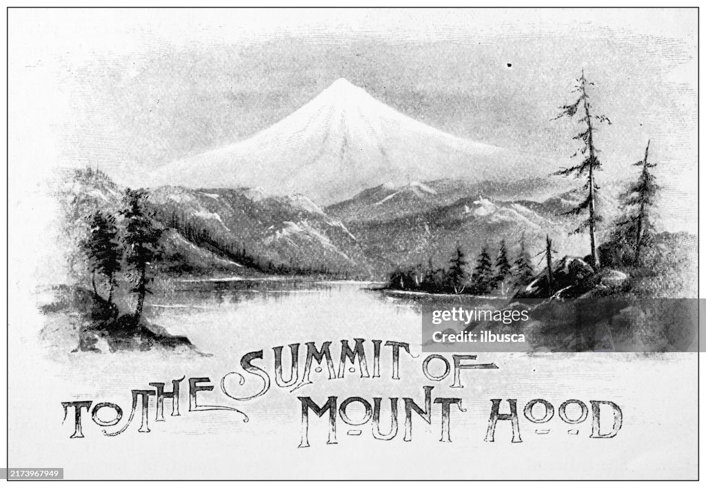 Antique image: To the summit of Mount Hood