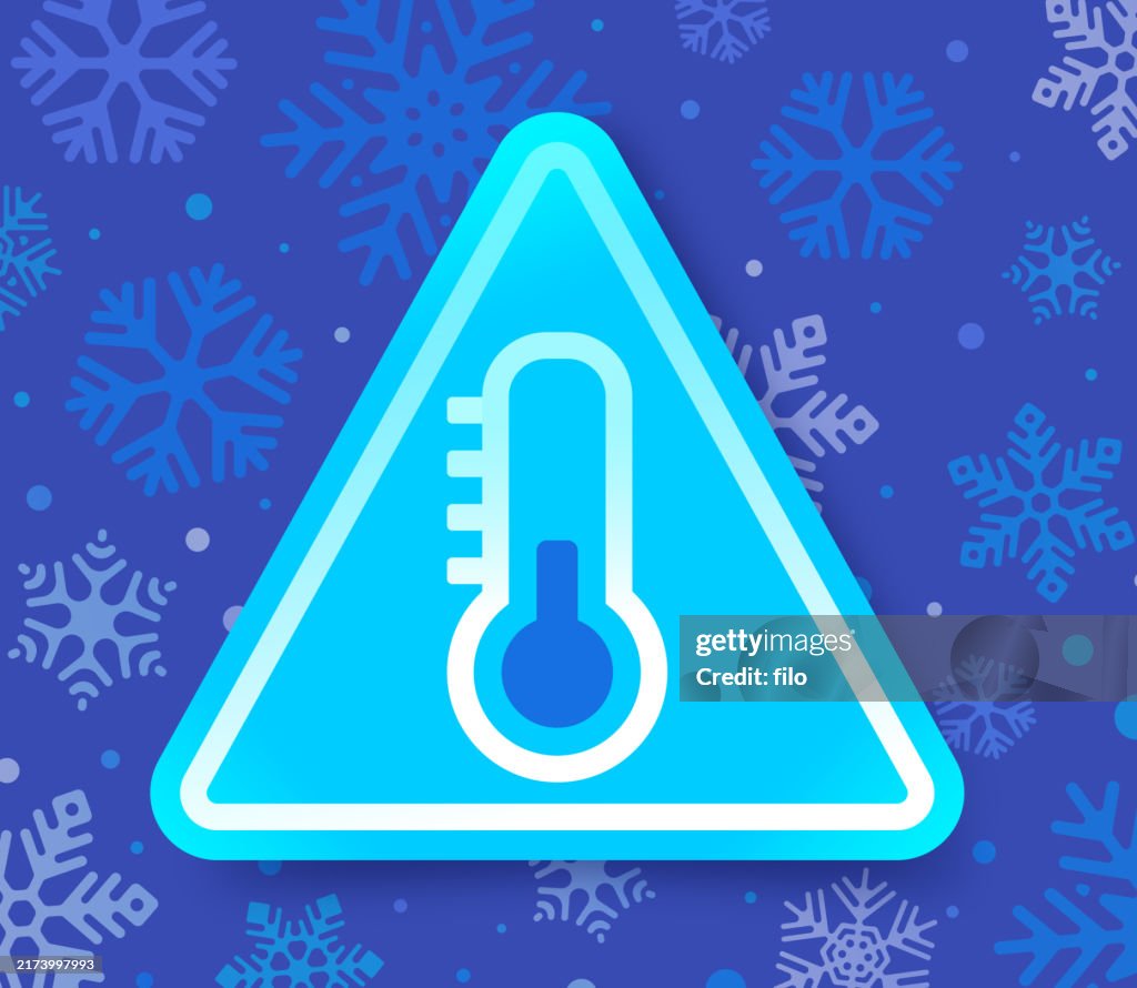 Simbolo del termometro a temperature gelide fredde