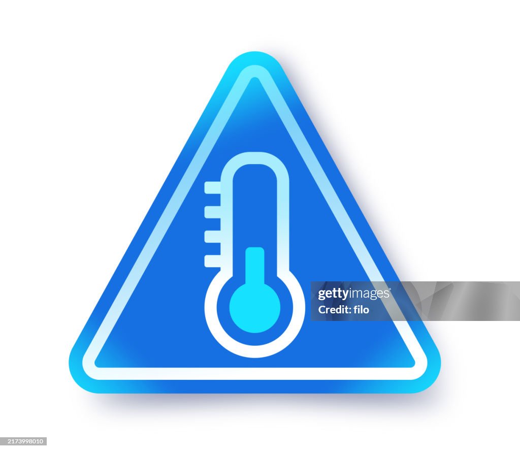 Cold Freezing Temperatures Thermometer Symbol
