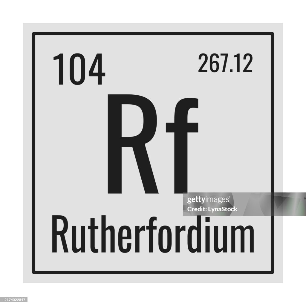 Rutherfordium Symbol Chemical Element Of The Periodic Table Vector ...