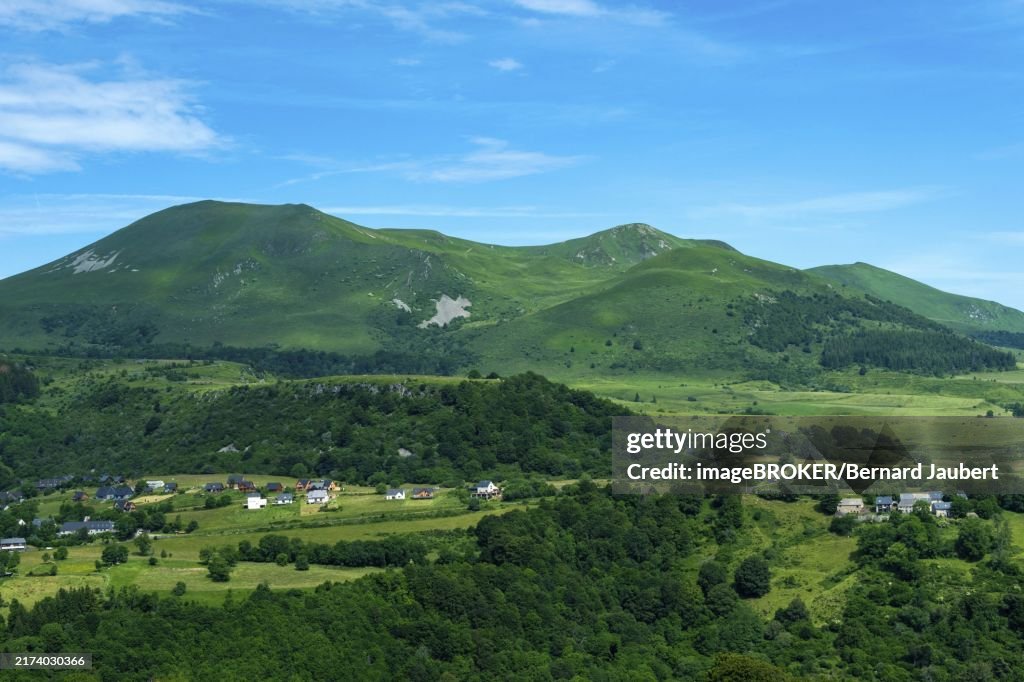 Monts Dore, Auvergne volcanoes natural park. Puy-de-Dome department. Auvergne-Rhone-Alpes. France