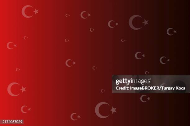 turkish national flag with white star and moon - national icon stock illustrations
