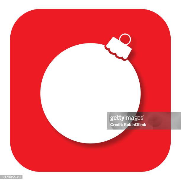 rote weihnachten ornament symbol - weihnachtskugel stock-grafiken, -clipart, -cartoons und -symbole
