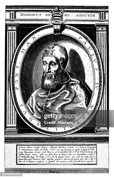 pope paul iv - pope stock illustrations