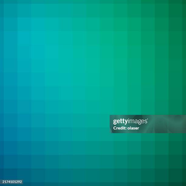 square shape turquoise-green to darker gradient. - solid green background stock illustrations