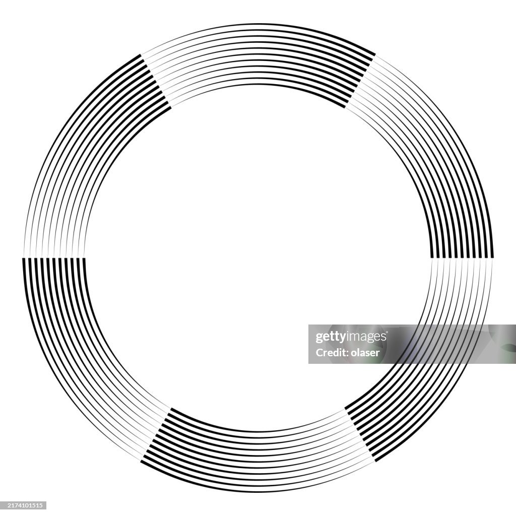 Six Fast Rotating Sections Concentric Triangular Circular Pattern High ...