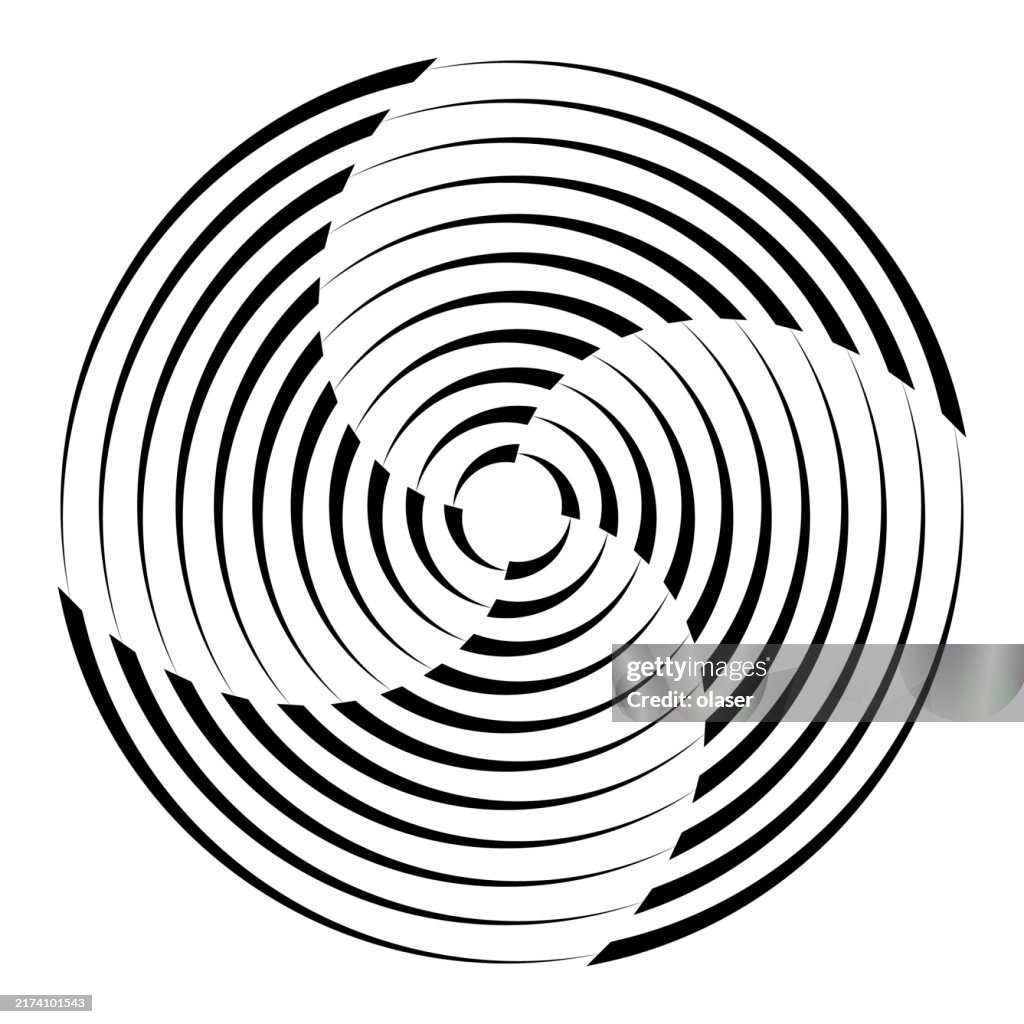 Rotating Four Section Concentric Triangular Circular Pattern High-Res ...