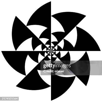 Concentric Triangles Examples Eight Sections Of Concentric Bent Triangles Circular Pattern High-Res ...