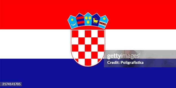 vector flag of croatia - croatia flag stock illustrations