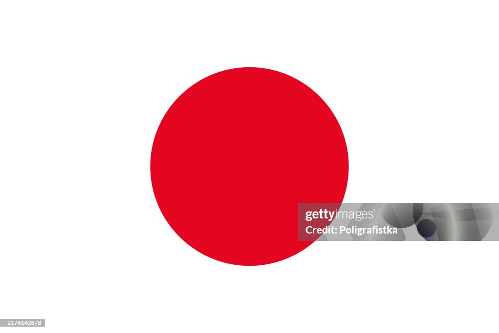 Vector flag of Japan
