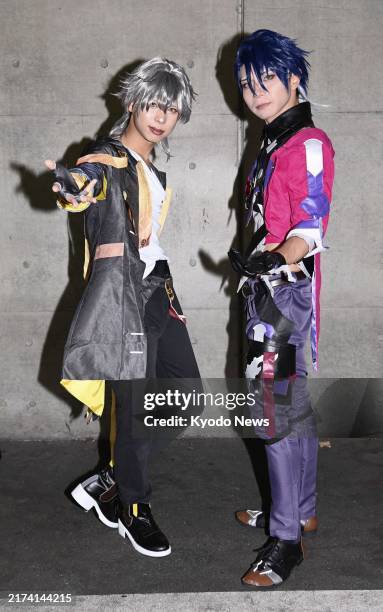 Cosplayers pose for a photo at the Tokyo Game Show at Makuhari Messe convention center in Chiba, near Tokyo, on Sept. 28, 2024.