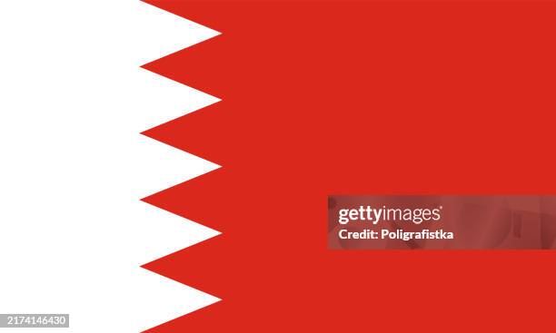 vector flag of bahrain - bahrain stock illustrations