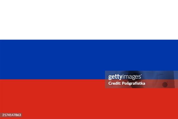 vector flag of russia - russia ukraine stock illustrations
