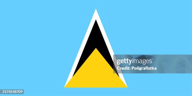 vector flag of saint lucia - st lucia stock illustrations
