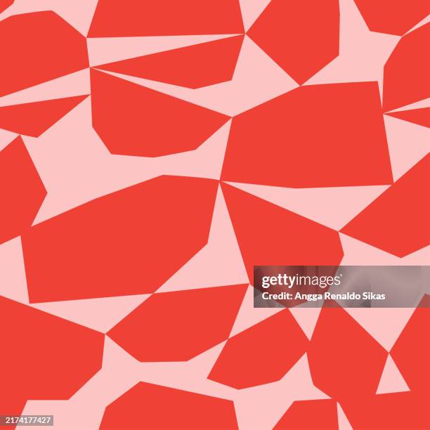 Red Pink Geometric Shape Shards Seamless Pattern High-Res Vector ...