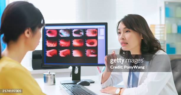medical consultation after gastroscopy - colonoscopy stock pictures, royalty-free photos & images
