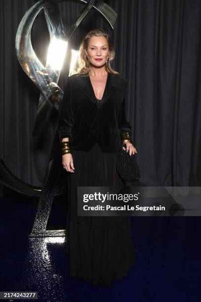 Kate Moss attends the Saint Laurent Womenswear Spring-Summer 2025 show as part of Paris Fashion Week on September 24, 2024 in Paris, France.