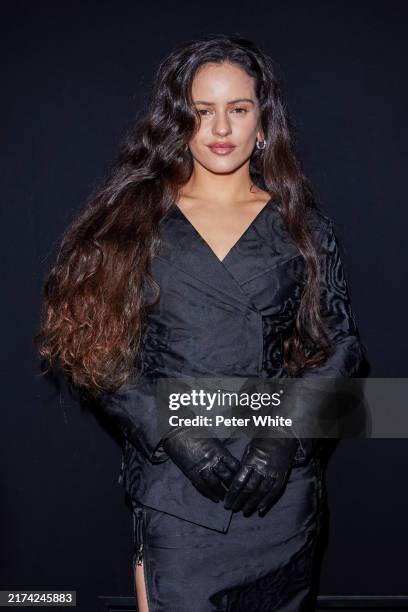Spanish singer Rosalia attends the Christian Dior Womenswear Spring-Summer 2025 show as part of Paris Fashion Week on September 24, 2024 in Paris,...