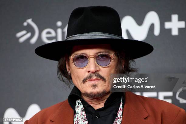 Director Johnny Depp attends the 'Modi, Three Days On The Wing Of Madness' premiere during the 72nd San Sebastian International Film Festival at the...