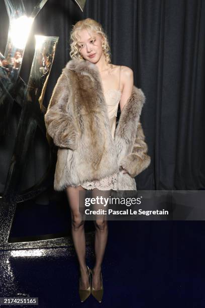 Rosé attends the Saint Laurent Womenswear Spring-Summer 2025 show as part of Paris Fashion Week on September 24, 2024 in Paris, France.