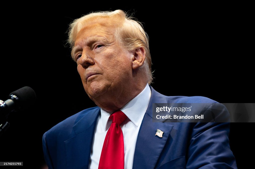 Former President Donald Trump Delivers Remarks On The Economy In Savannah, Georgia