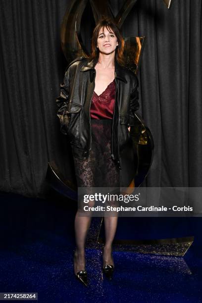 Charlotte Gainsbourg attends the Saint Laurent Womenswear Spring-Summer 2025 show as part of Paris Fashion Week on September 24, 2024 in Paris,...