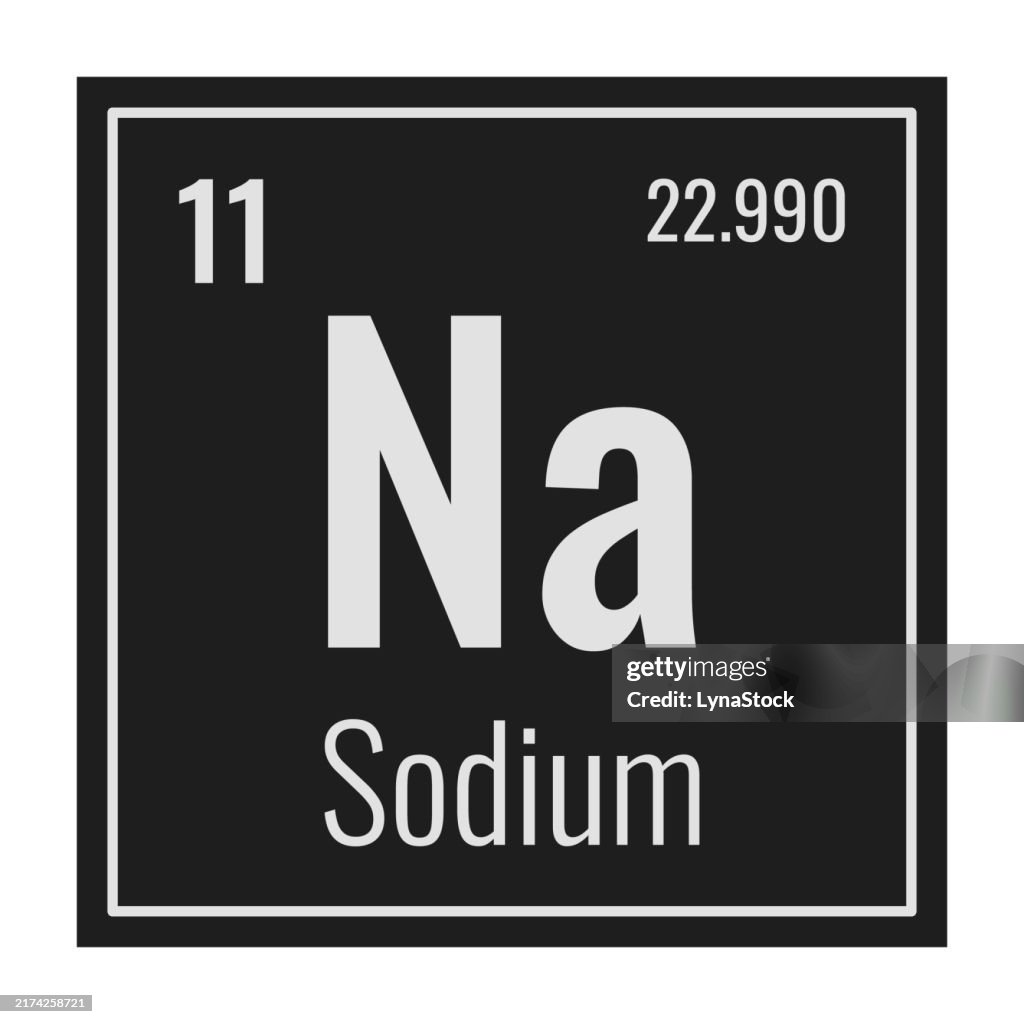 Sodium Subscripts Sodium Symbol Chemical Element Of The Periodic Table Vector ...