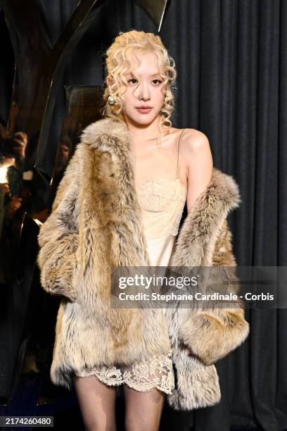 Singer Rosé attends the Saint Laurent Womenswear Spring-Summer 2025 show as part of Paris Fashion Week on September 24, 2024 in Paris, France.