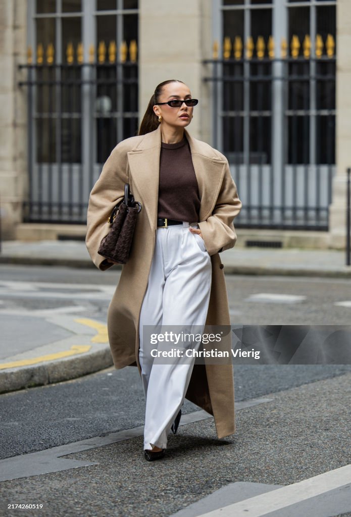 Street Style - Paris Fashion Week - Womenswear Spring/Summer 2025 - Day Two