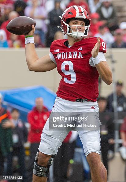 Kurtis Rourke Rpa Card Kurtis Rourke of the Indiana Hoosiers throws the ball during the ...