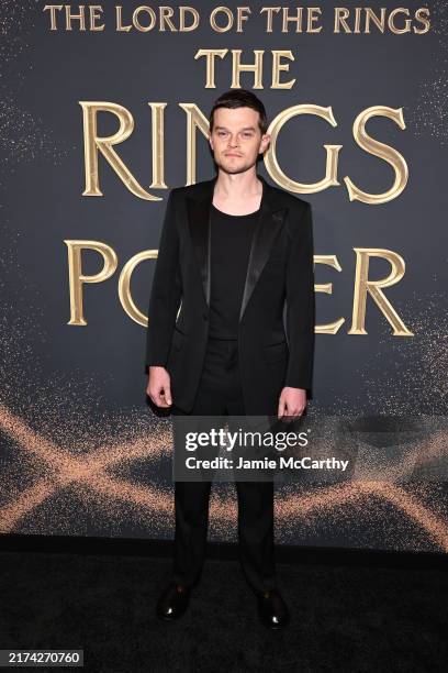 Robert Aramayo attends "The Lord Of The Rings: The Rings Of Power" Season 2 New York Premiere at The Whitby Hotel on September 24, 2024 in New York...