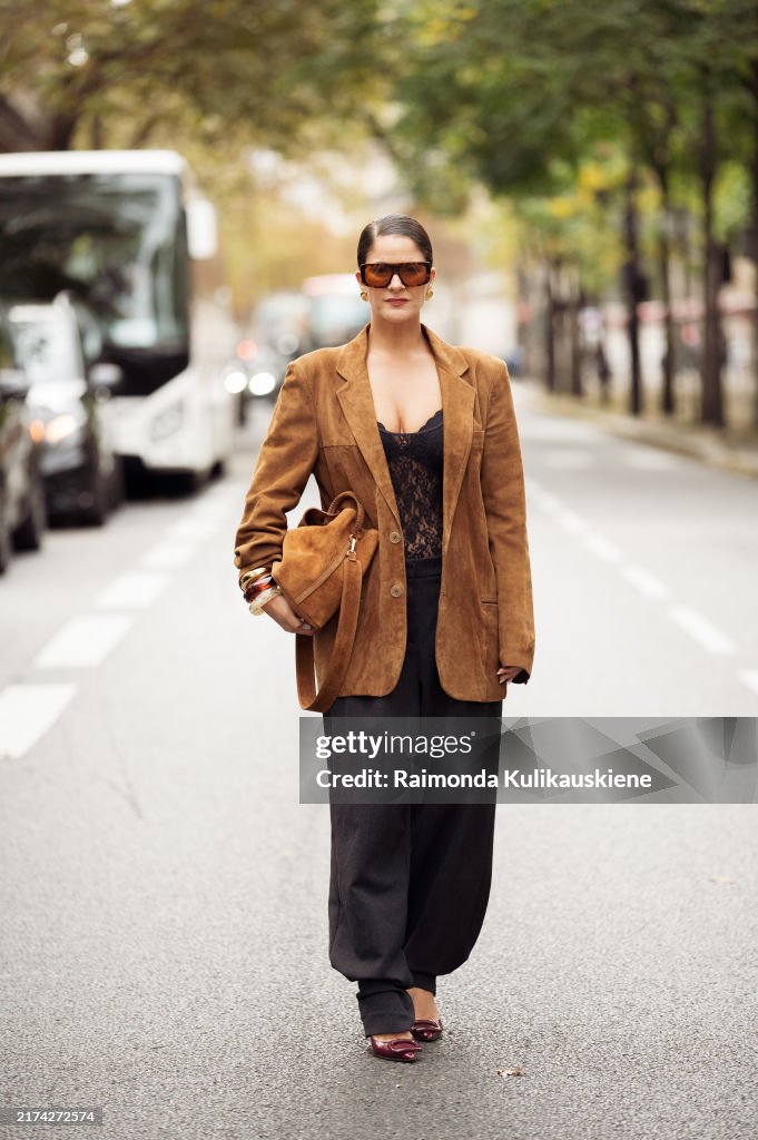 Street Style - Paris Fashion Week - Womenswear Spring/Summer 2025 - Day Two
