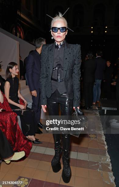 Daphne Guinness attends the McQueen Spring/Summer 2025 show during Paris Fashion Week on September 28, 2024 in Paris, France.