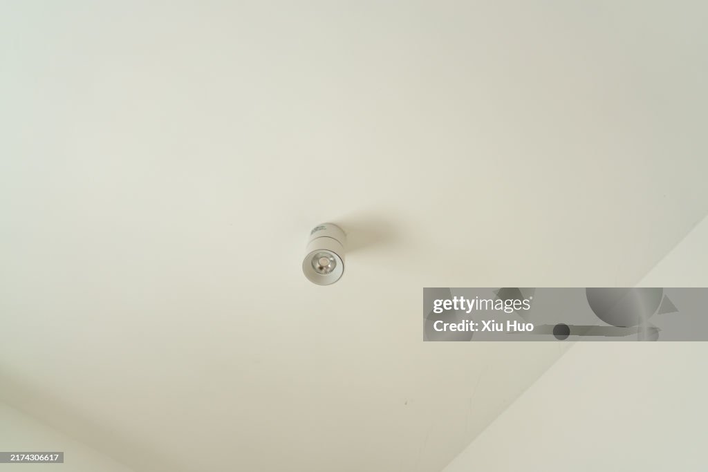 Lights on the ceiling in the bedroom