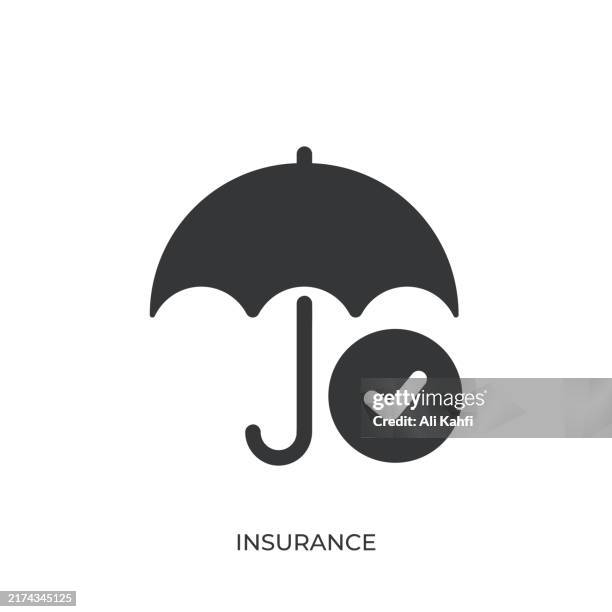 insurance glyph solid icon. solid icon that can be applied anywhere, simple, pixel perfect and modern style - vpn stock illustrations