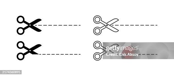 illustrations, cliparts, dessins animés et icônes de set de ciseaux - ciseaux