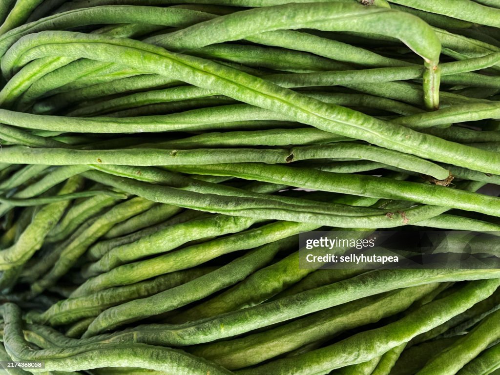 Close-Up Of Long Beans